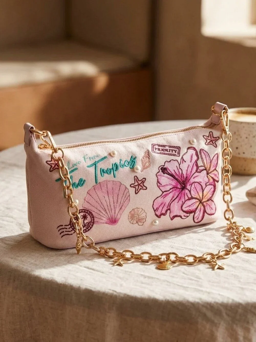 Tropical Charm Beaded Shoulder Bag - Picture 4 of 9